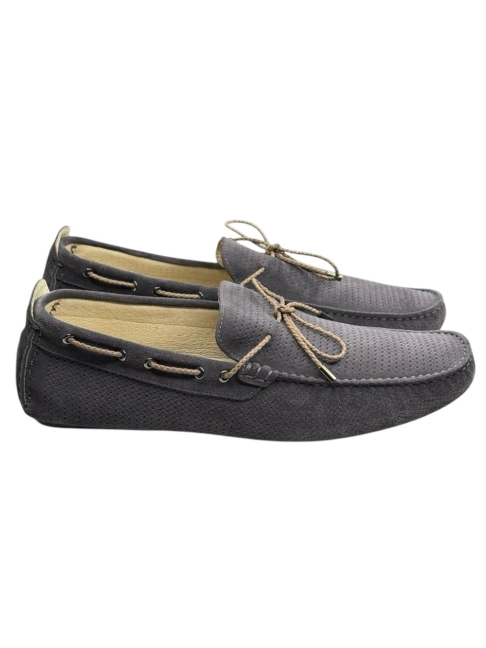 new Jennifer Tattanelli ♔ Driver Driving Shoe Slip On Loafer ♔ Grey Suede ♔ 11 - Picture 2 of 16